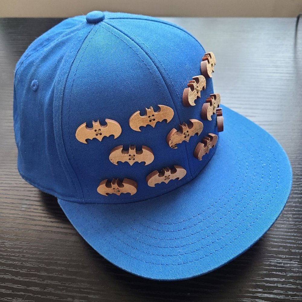 BATMAN 11 Wooden Bats Hat Size OS Adjustable Blue